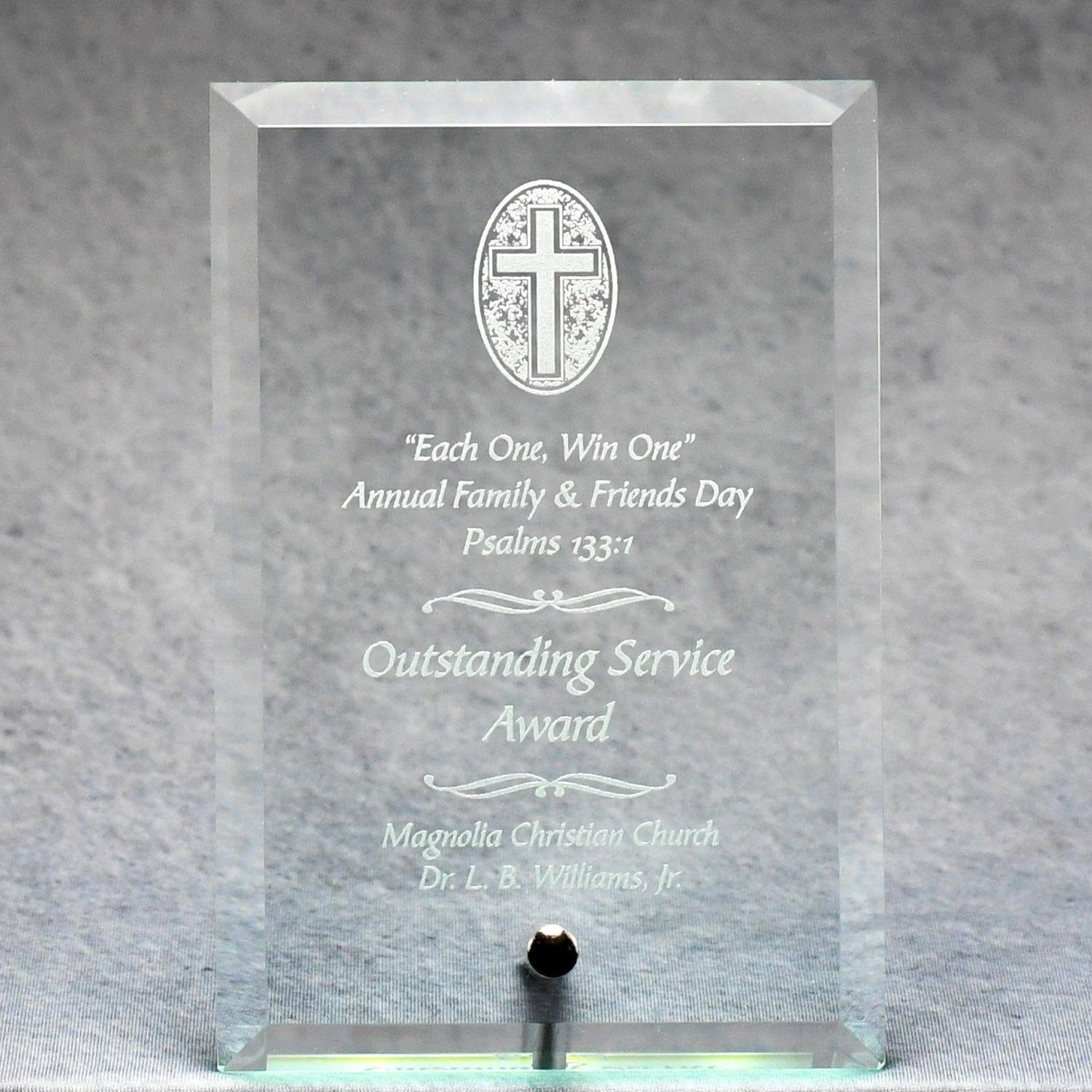 Economy Jade Glass Standing Plaque Economy Jade Glass Standing Plaque