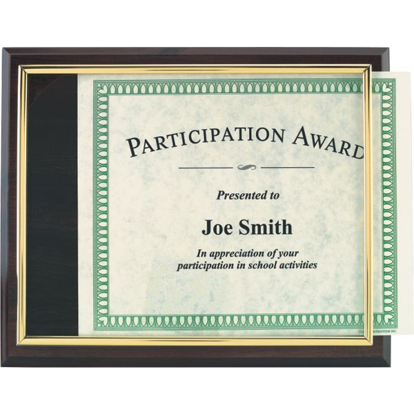 Slide-In Certificate Plaque Slide-In Certificate Plaque