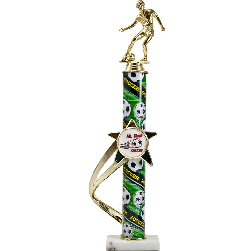 Sport Column And Star Mylar Wrap-Around Figure Trophy Sport Column And Star Mylar Wrap-Around Figure Trophy