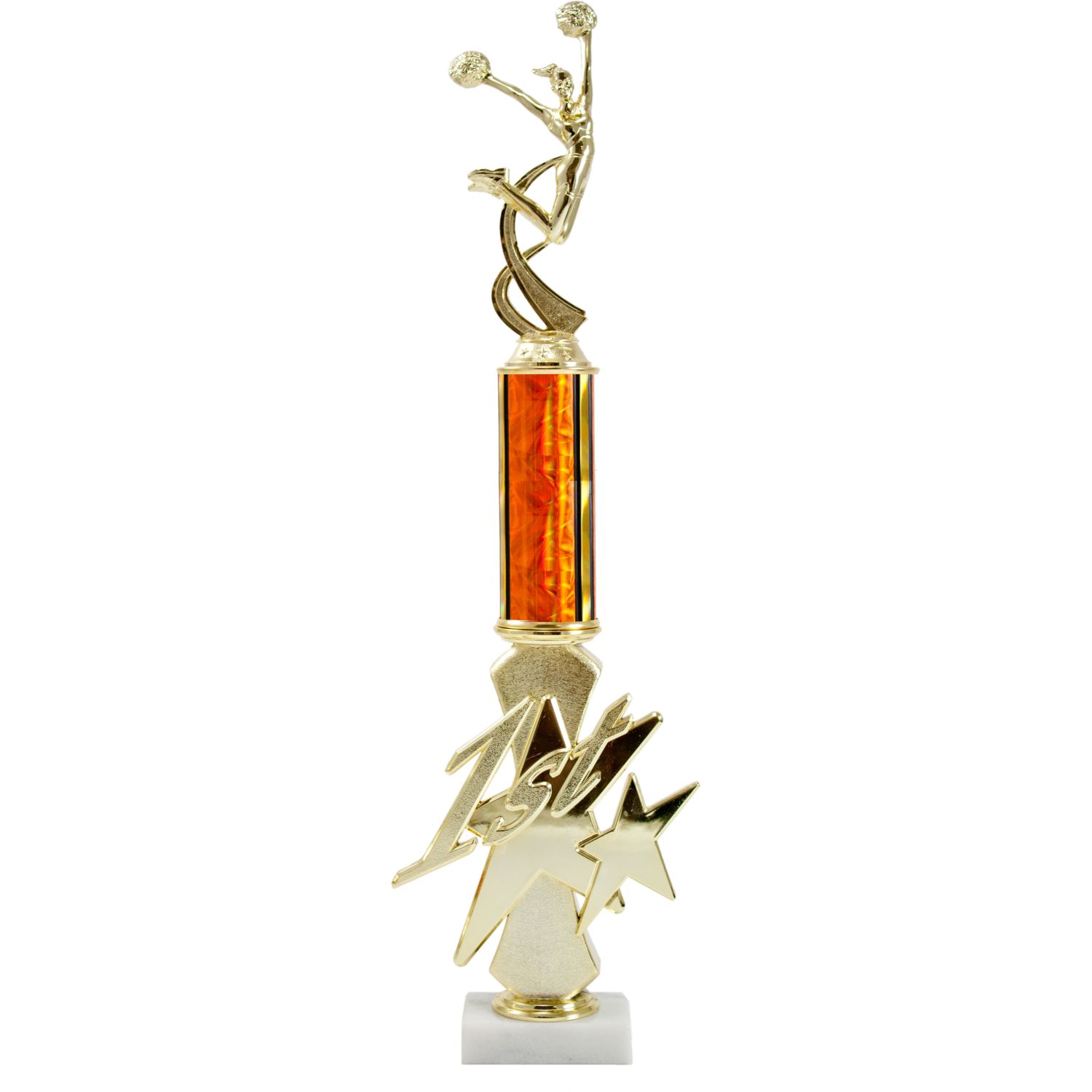 1st, 2nd, 3rd Place Riser And Column Round Trophy