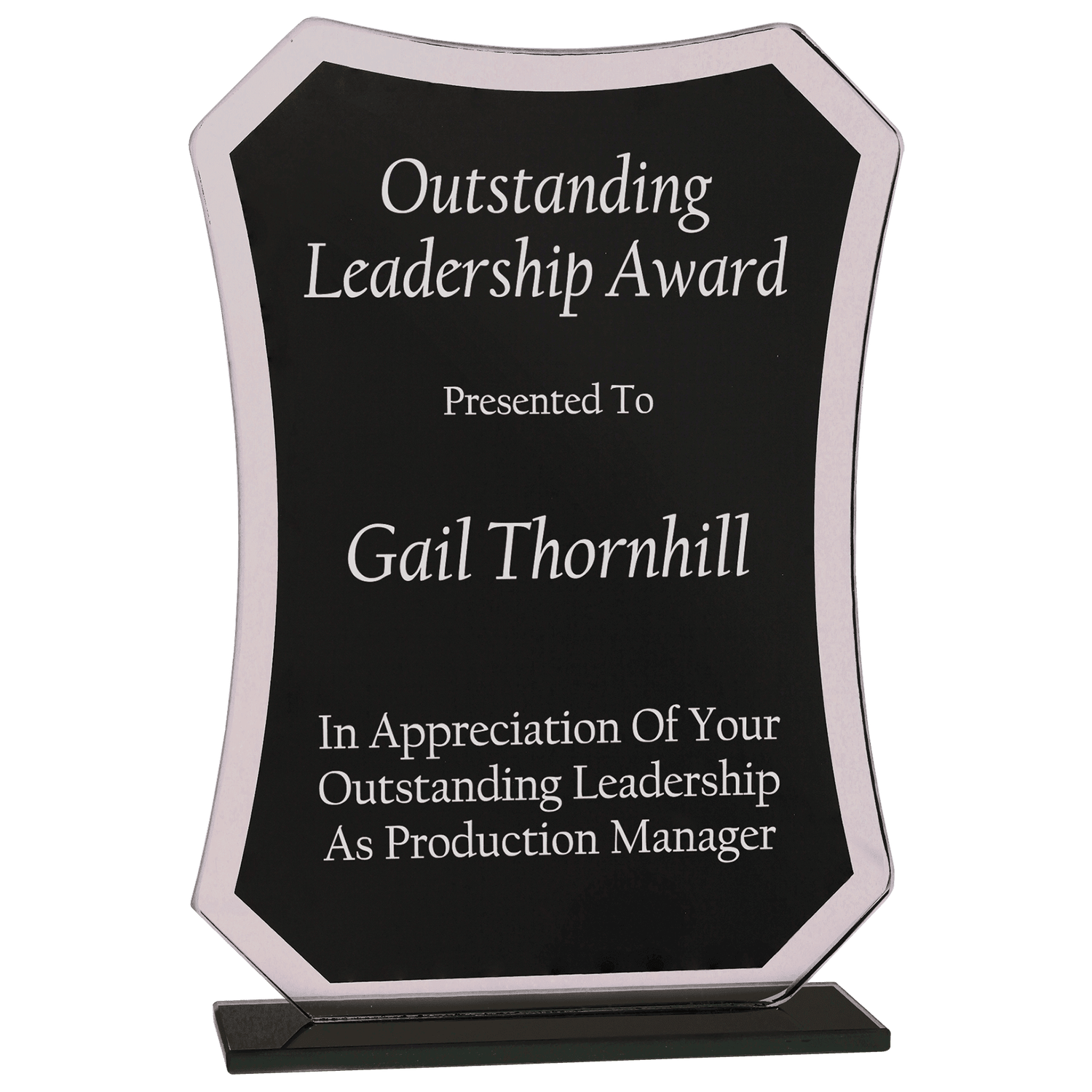 Black Reflection Glass Award Black Reflection Glass Award