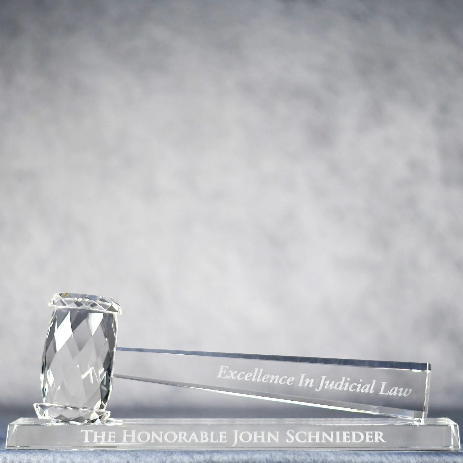 Crystal Gavel on Crystal Base Crystal Gavel on Crystal Base