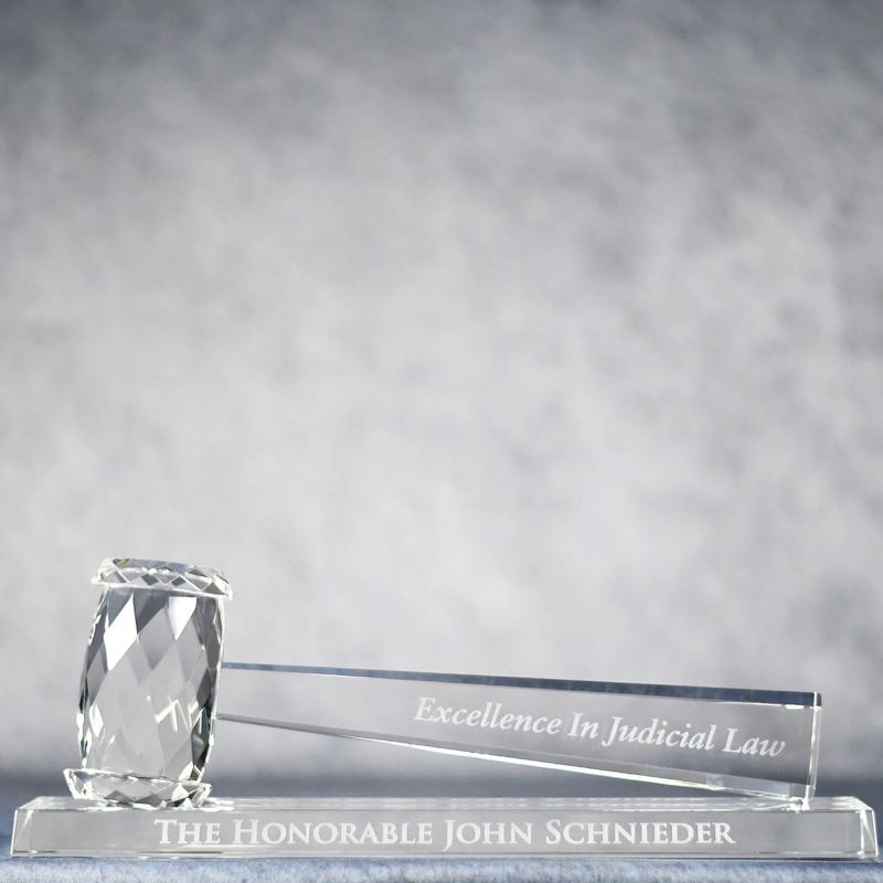 Crystal Gavel on Crystal Base Crystal Gavel on Crystal Base