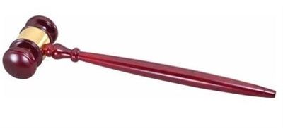 24 24" Rosewood Great Gavel with Aluminum Band