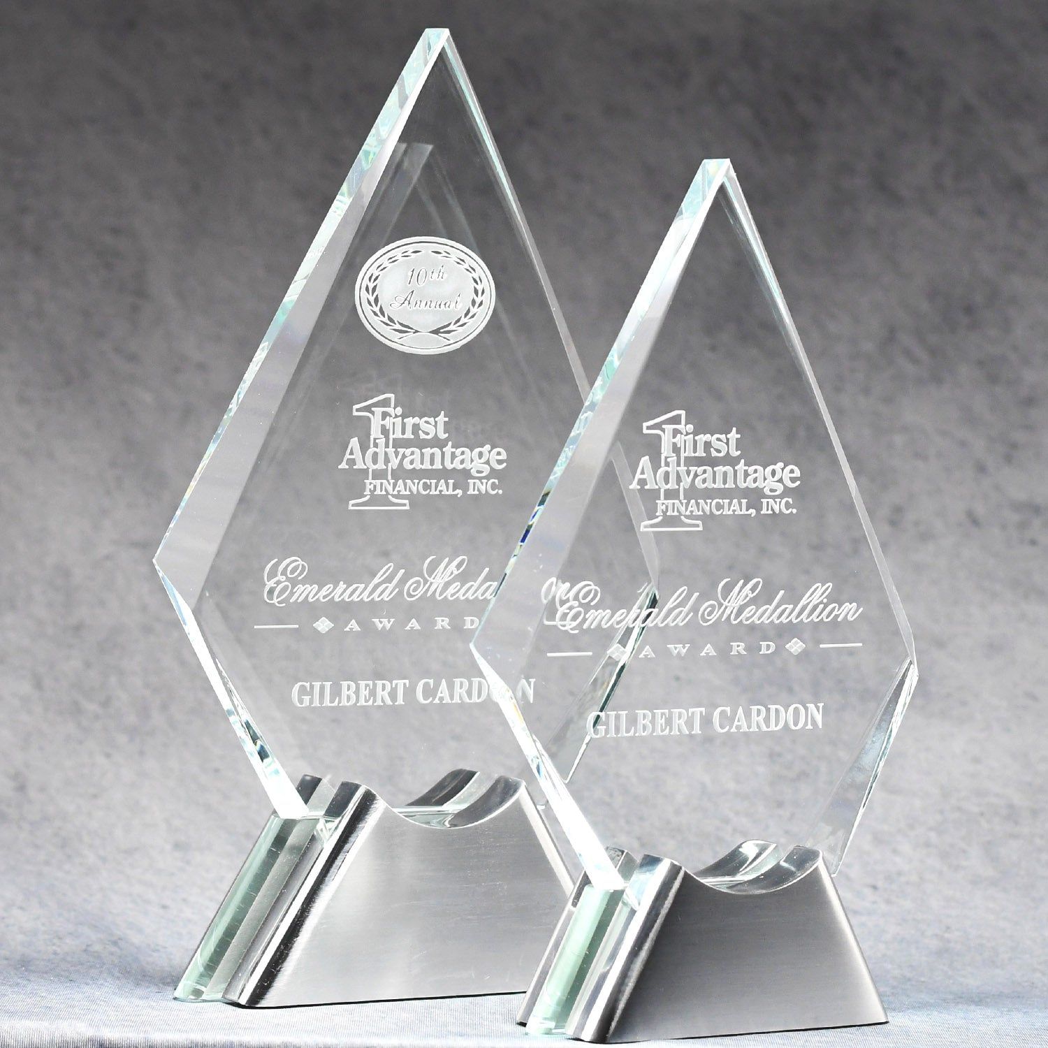 Crystal Diamond On Chrome Stand Crystal Diamond On Chrome Stand