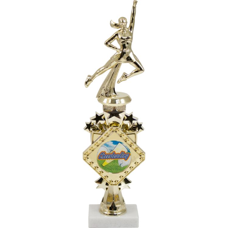 Diamond Series Riser Trophy On A Marble Base Diamond Series Riser Trophy On A Marble Base