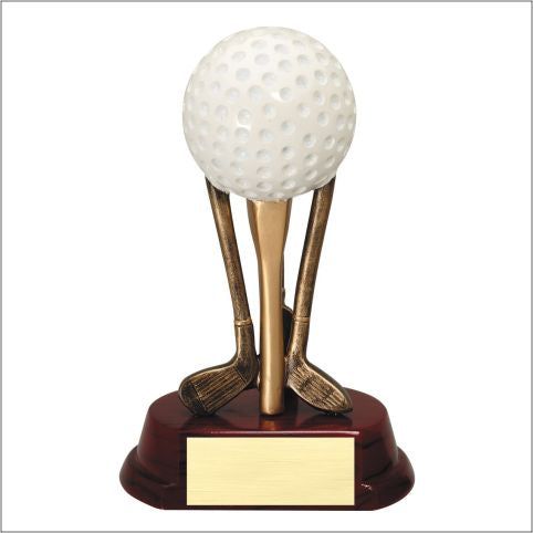 Golf Ball on Clubs Resin Award Golf Ball on Clubs Resin Award