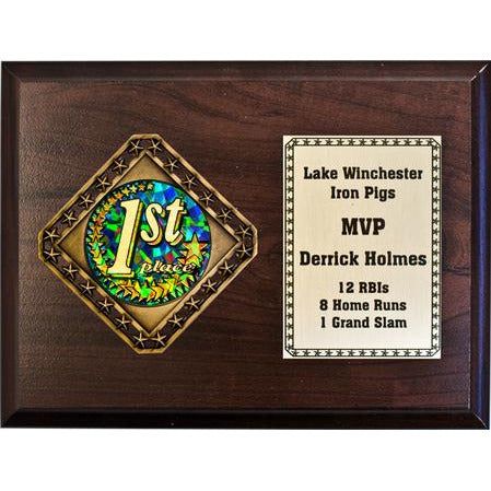 Horizontal Diamond Medal Plaque Horizontal Diamond Medal Plaque