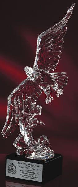 Acrylic Soaring Eagle on Marble Base Acrylic Soaring Eagle on Marble Base