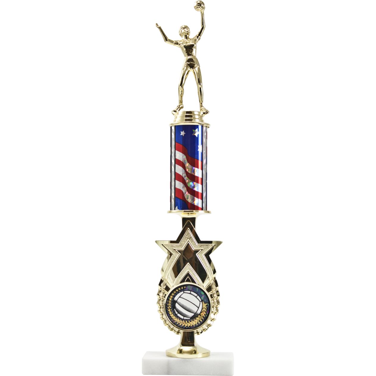 Exclusive Star Riser With Round Column Award Trophy