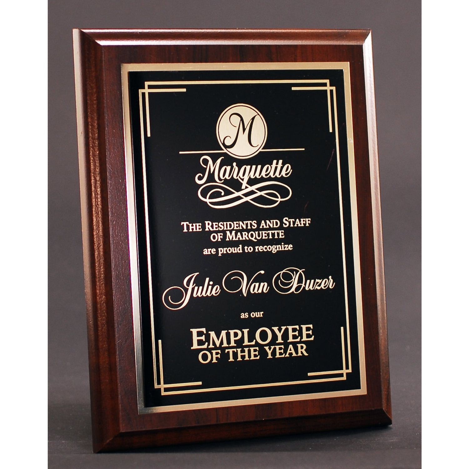 Executive Series Plaque with Plate Executive Series Plaque with Plate