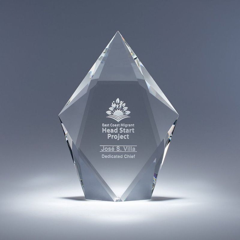 8 8" Faceted Sculpta Crystal Award