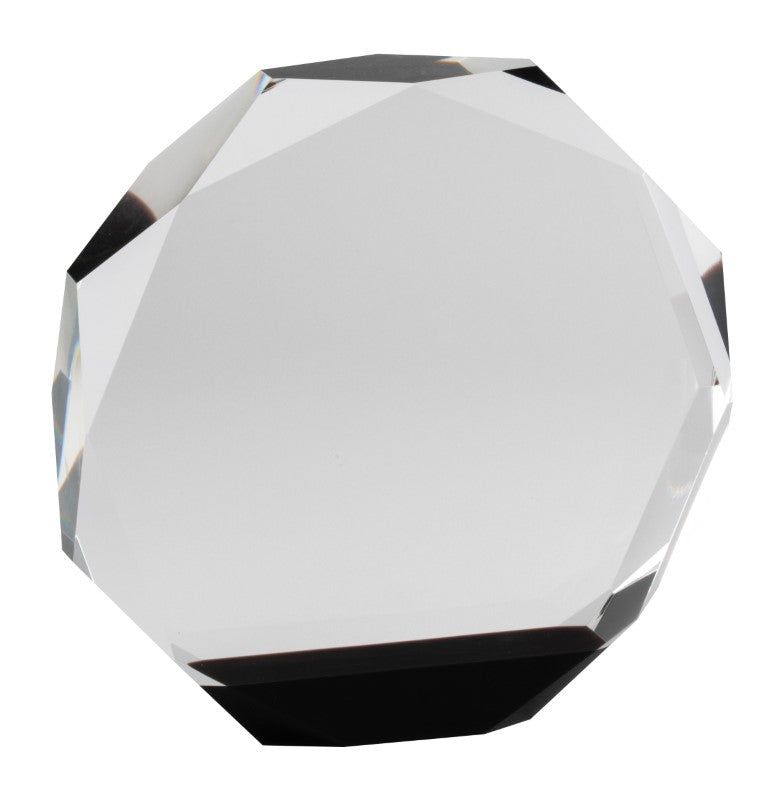 Freestanding Crystal Octagon with Color Accent