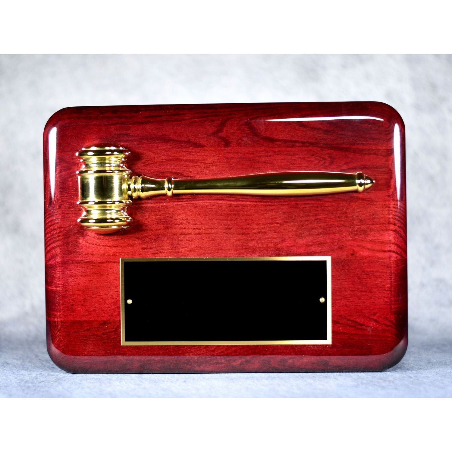 Gavel With Piano Finish Plaque Gavel With Piano Finish Plaque