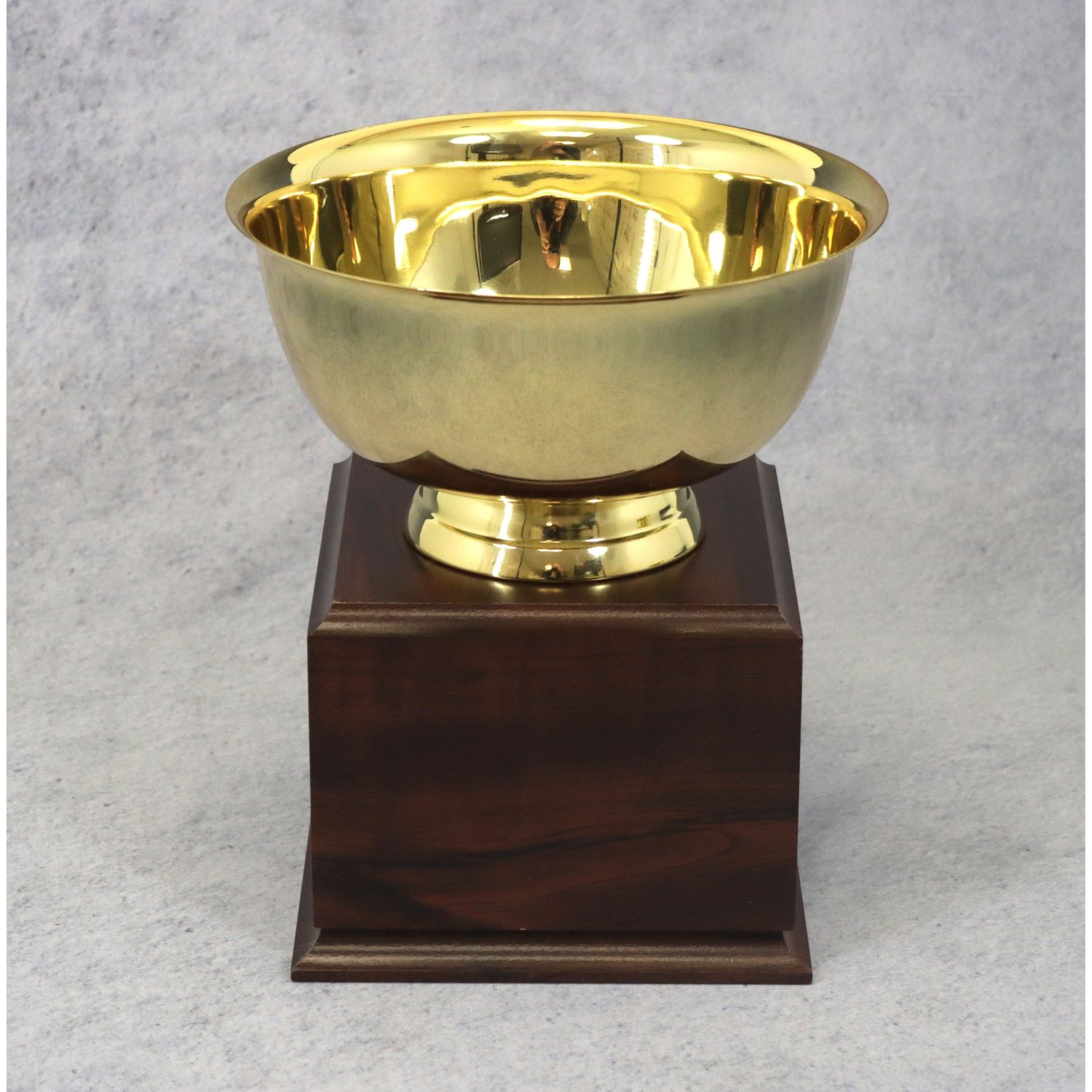 Gold Revere Bowl on Walnut Base Gold Revere Bowl on Walnut Base