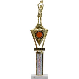 Jewel Series Trophy With A Round Column On A Marble Base Jewel Series Trophy With A Round Column On A Marble Base