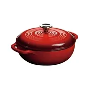 LODGE 3Q ENAMEL DUTCH OVEN RED