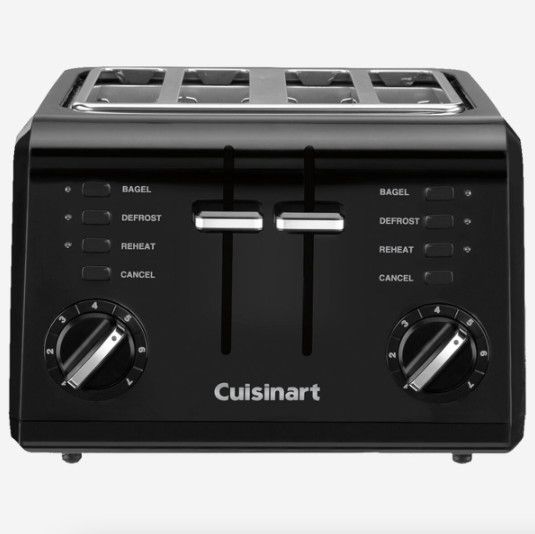 CUISINART 4-SLICE COMPACT TOASTER (BLACK)