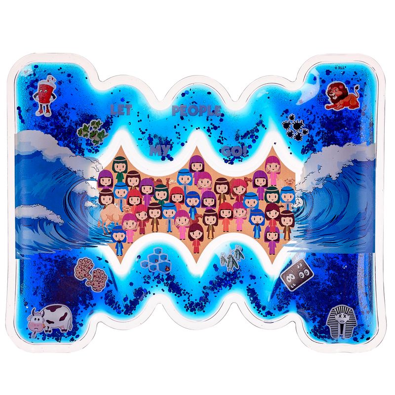 "SQUISH 'N SPLIT THE SEA" TOY, W/BLUE GLITTER,7.5" x6",BAG,6/DISP