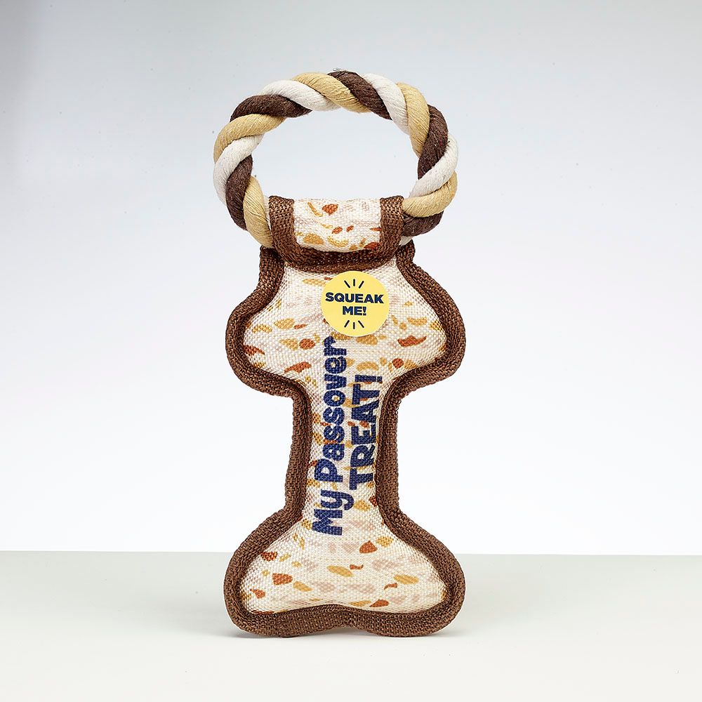 "CHEWDAICA"™ "MY PASSOVER TREAT" DOG TOY,SQUEAKY,OXFORD,4",TAG