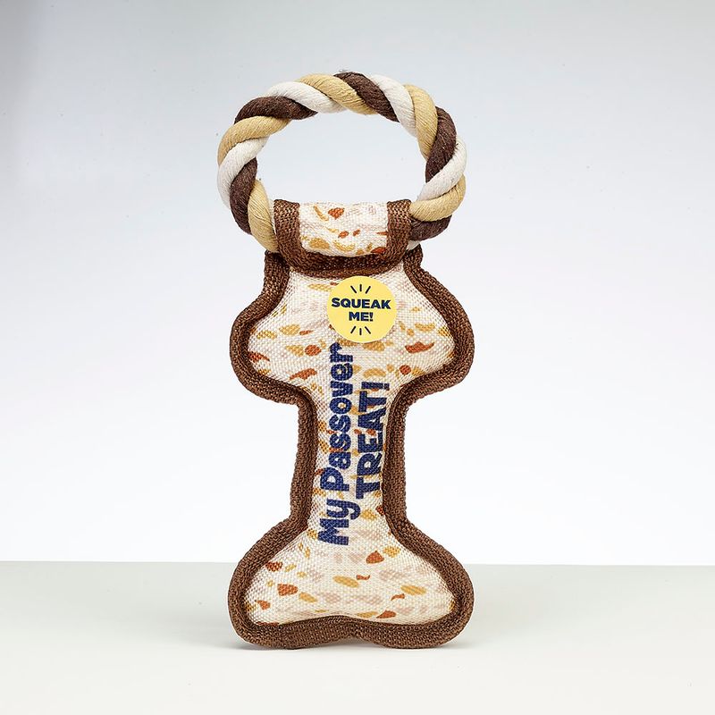 "CHEWDAICA"™ "MY PASSOVER TREAT" DOG TOY,SQUEAKY,OXFORD,4",TAG