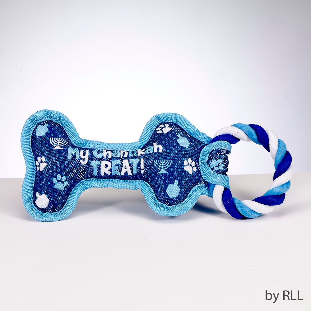"CHEWDAICA"™,"MY CHANUKAH TREAT" DOG TOY,OXFORD,SQUEAKY,9",TAG