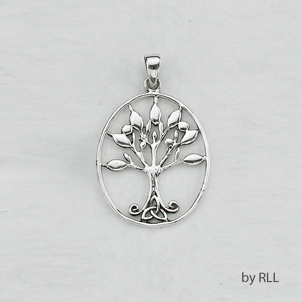 "TREE OF LIFE" STERLING PENDANT, 1" POLYBAG