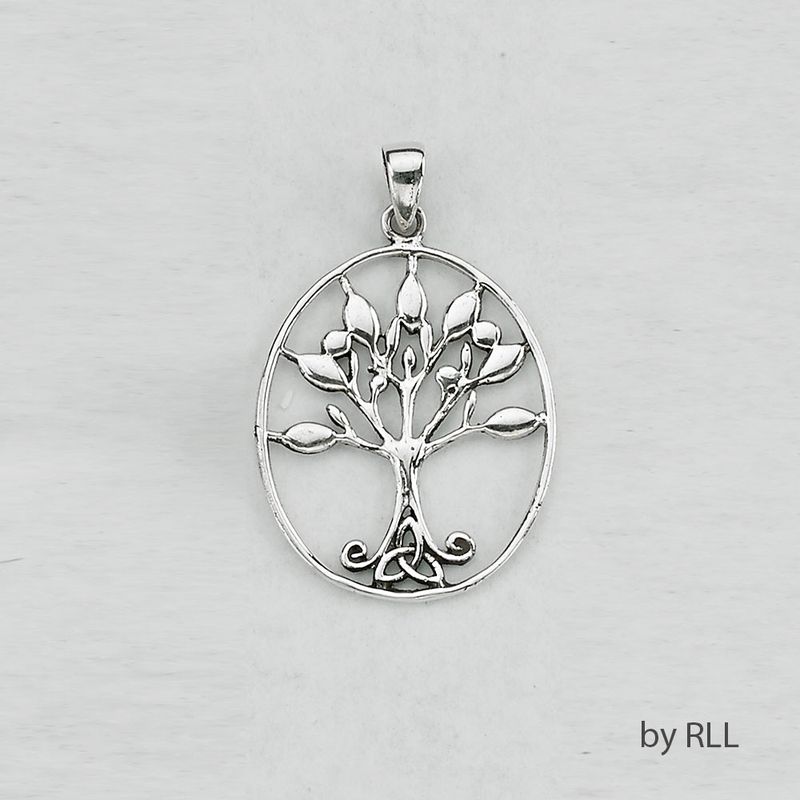 "TREE OF LIFE" STERLING PENDANT, 1" POLYBAG