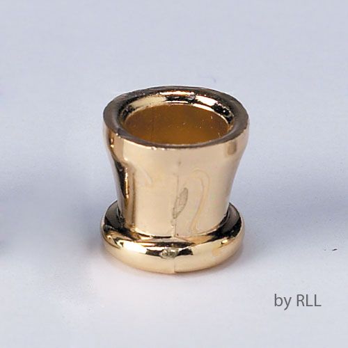 CANDLE CUPS WITH SCREWS, BRASS PLATED, SET OF 9