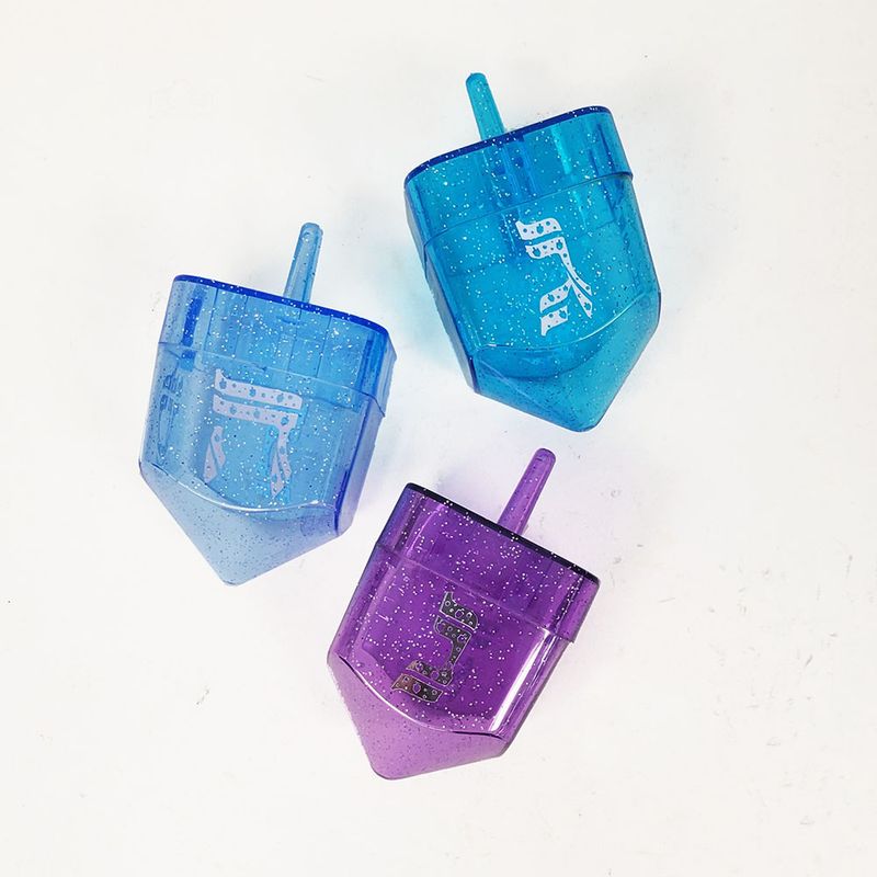 CANDY FILLABLE DREIDEL, ASSORTED COLORS, 3.5"H, 24/DISPLAY