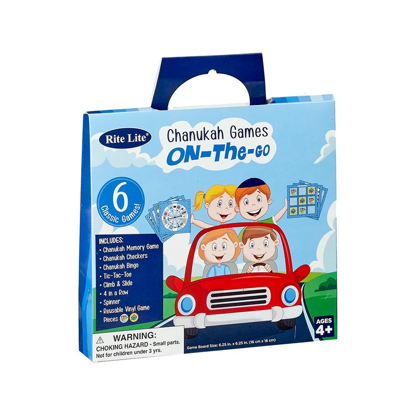 CHANUKAH "GAMES ON-THE-GO",INCLUDES 6 GAMES,7"x8",CARRYING CASE