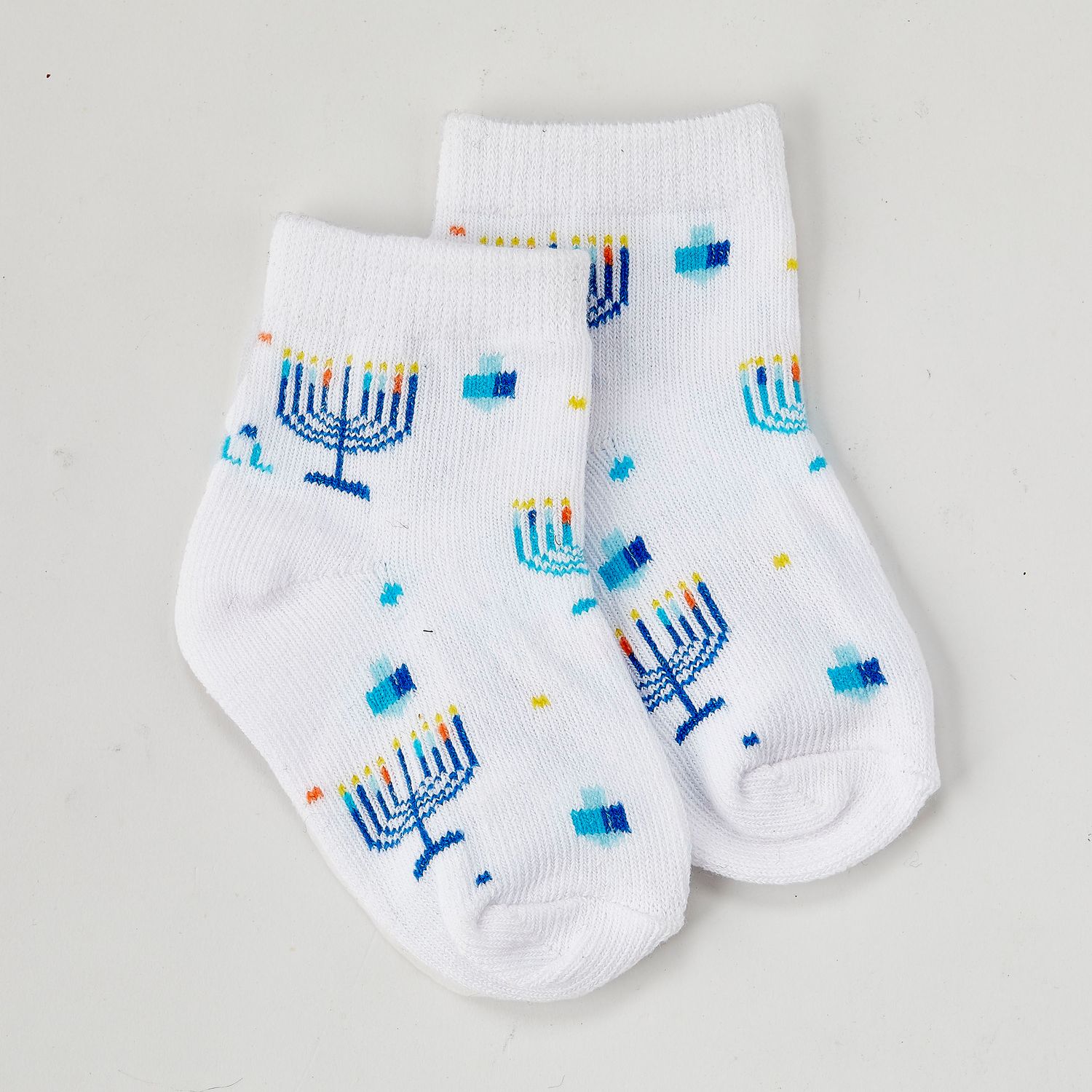 CHANUKAH SOCKS, COTTON BLEND, BABY, CARDED