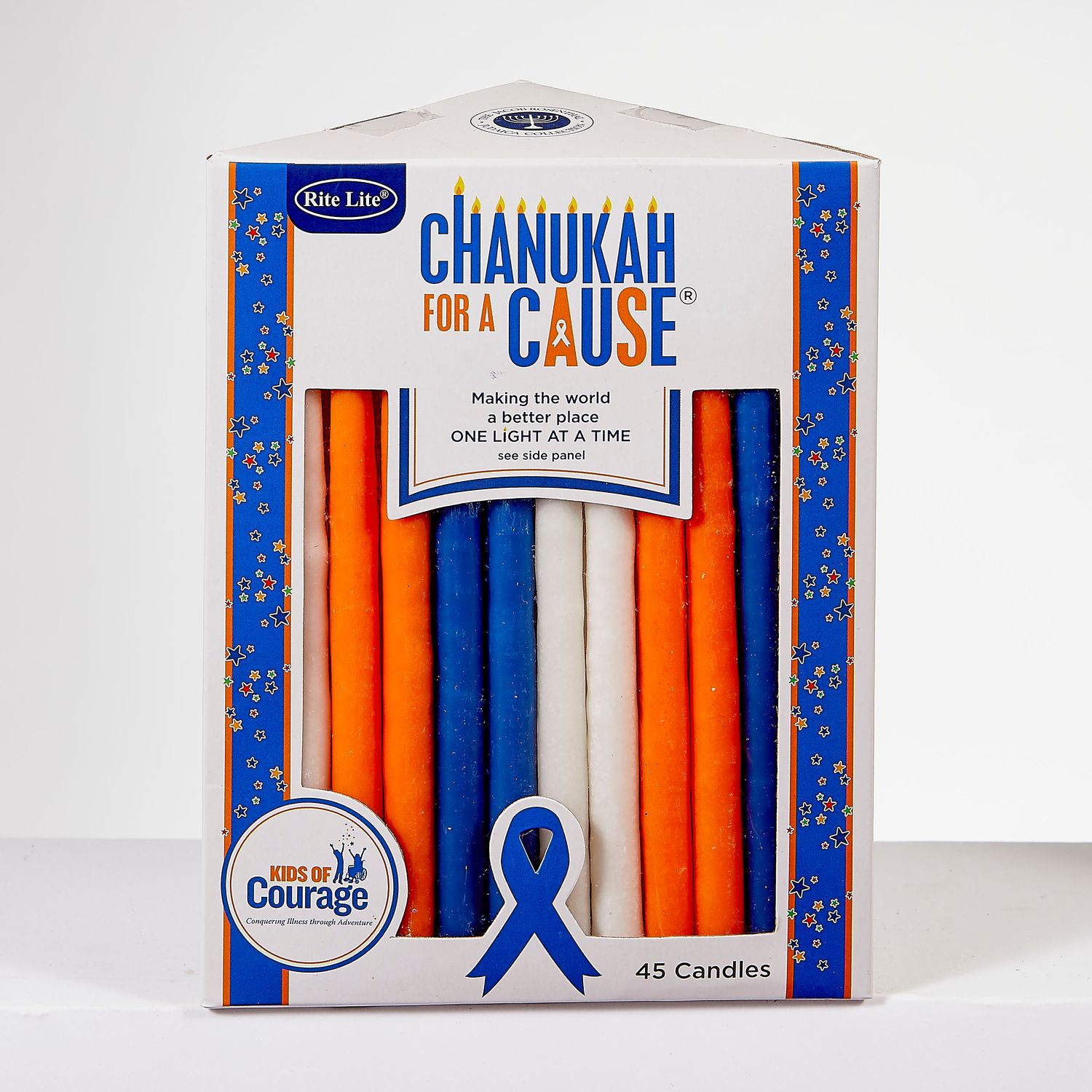 CHANUKAH FOR A CAUSE™, CANDLES FOR KIDS OF COURAGE, 45/BOX