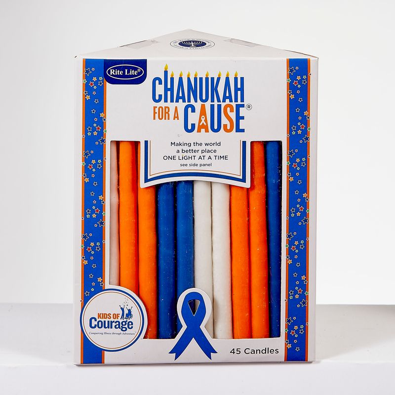 CHANUKAH FOR A CAUSE™, CANDLES FOR KIDS OF COURAGE, 45/BOX