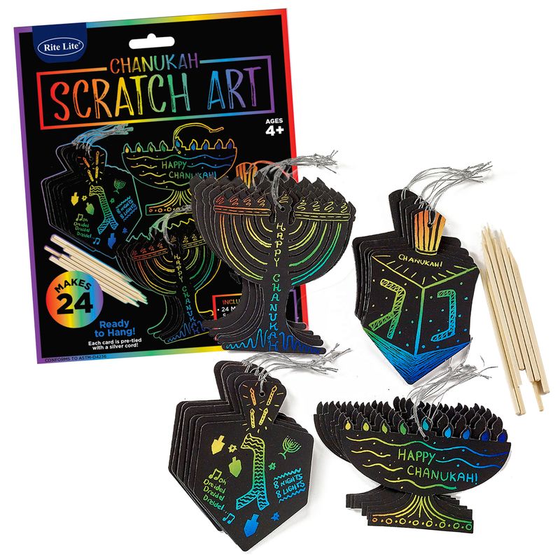 CHANUKAH SCRATCH ART, MAKES 24, HEADER