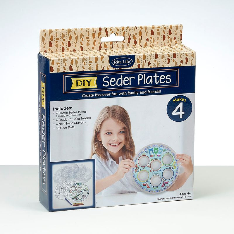 DECORATE YOUR SEDER PLATE, ACETATE&amp;CRAYONS,8",MAKES 4/CLRBX