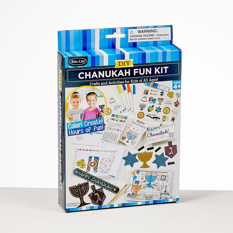 DIY CHANUKAH FUN KIT, 9 CRAFTS AND ACTIVITIES, 9" x 6",COLOR BOX