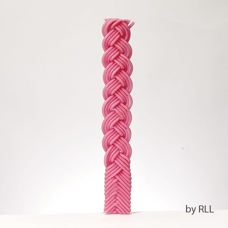 HAVDALAH CANDLE FOR A CAUSE,BEESWAX,BRAIDED, PINK, 11”,GIFTBOX