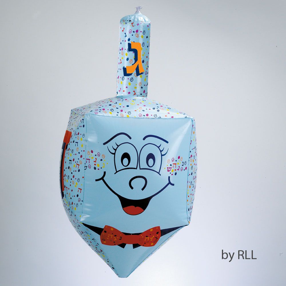 INFLATABLE DREIDEL, PVC, 24", HEADER