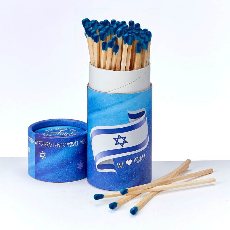 LONG MATCHES,"WE LOVE ISRAEL",4.25", 60/GIFT BOX, 12/DISPL