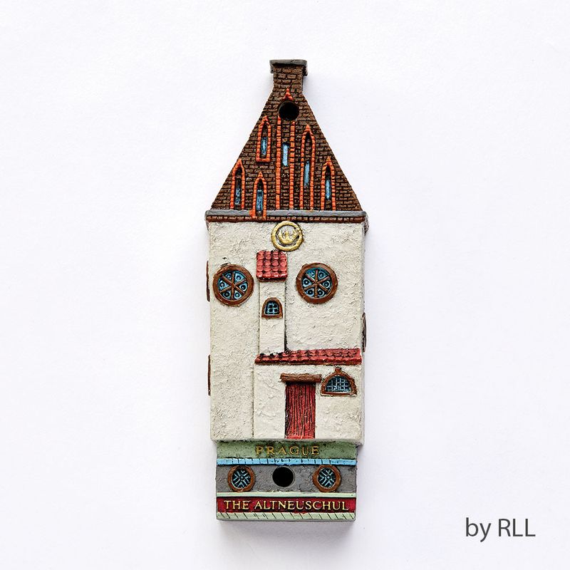 MEZUZAH SYN THE ALTNEUSCHUL-PRAGUE, RESIN, 4 1/2"