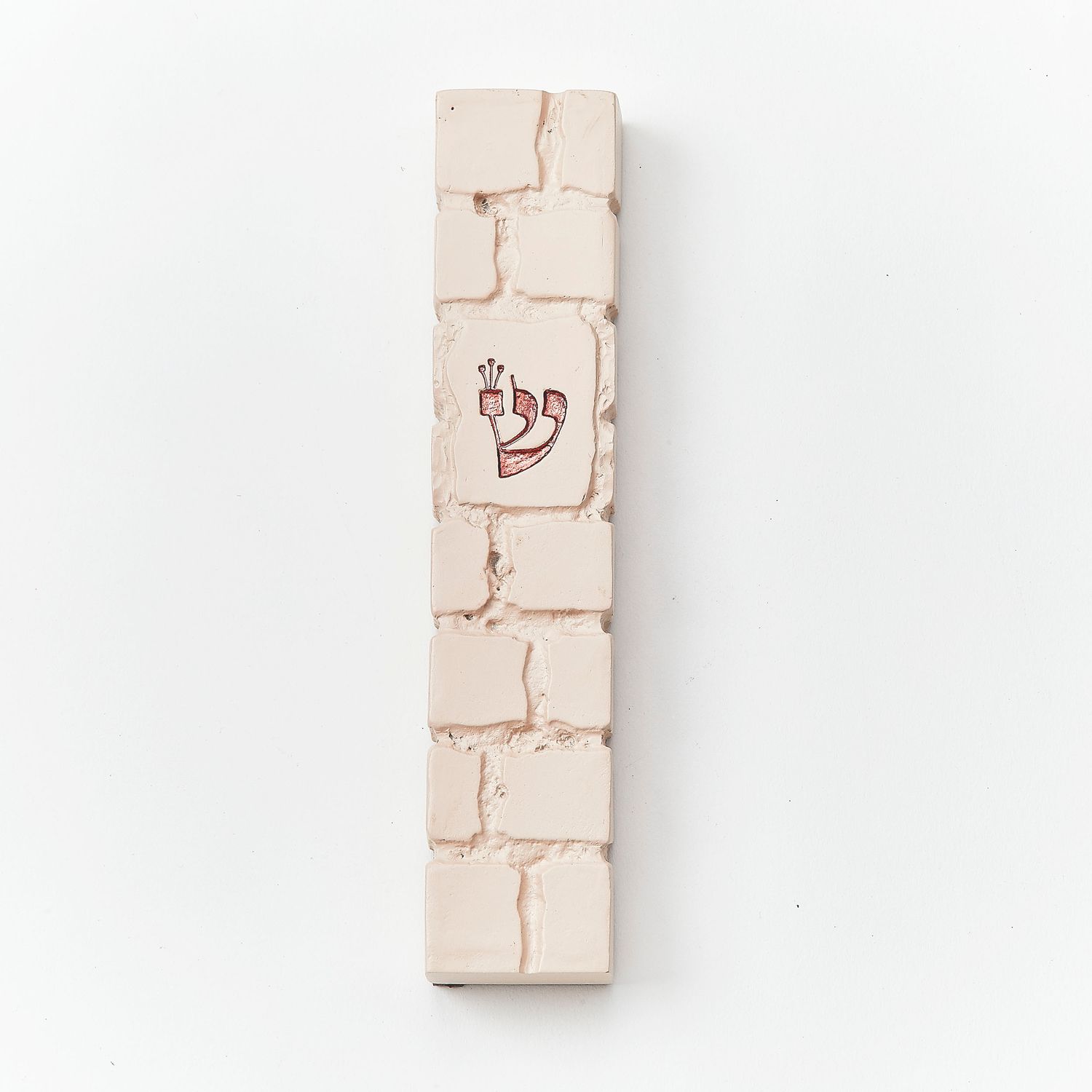 MEZUZAH, "KOTEL", RESIN, COPPER ACCENTS, 5.25"H, GIFT BOX