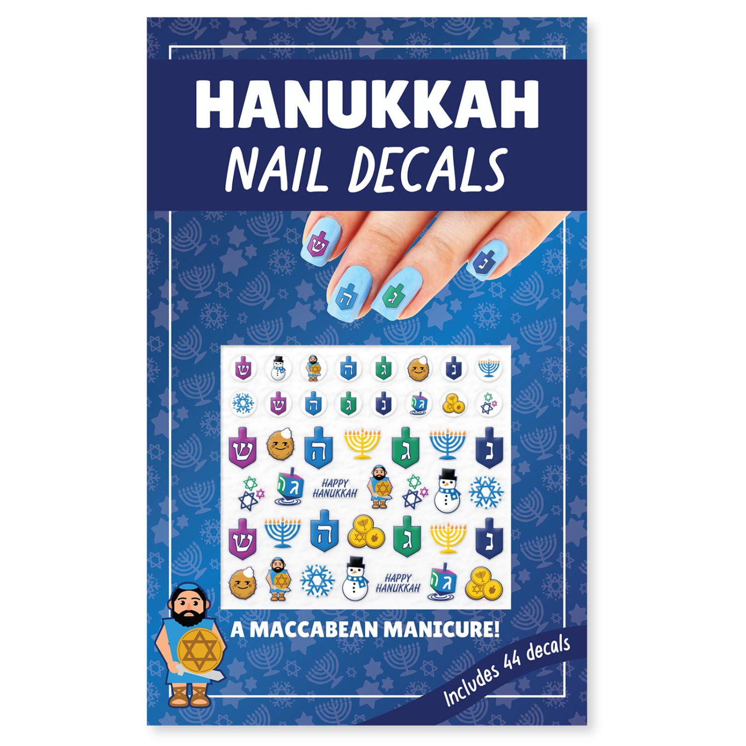 MIDRASH MANICURES HANUKKAH NAIL DECALS, INC 44 DECALS