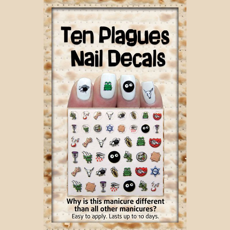 MIDRASH MANICURES PASSOVER NAIL DECALS,INC 44 DECALS