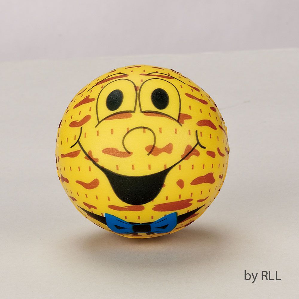 MATZAH STRESS BALL, POLY, 2.5", 12/DISPLAY