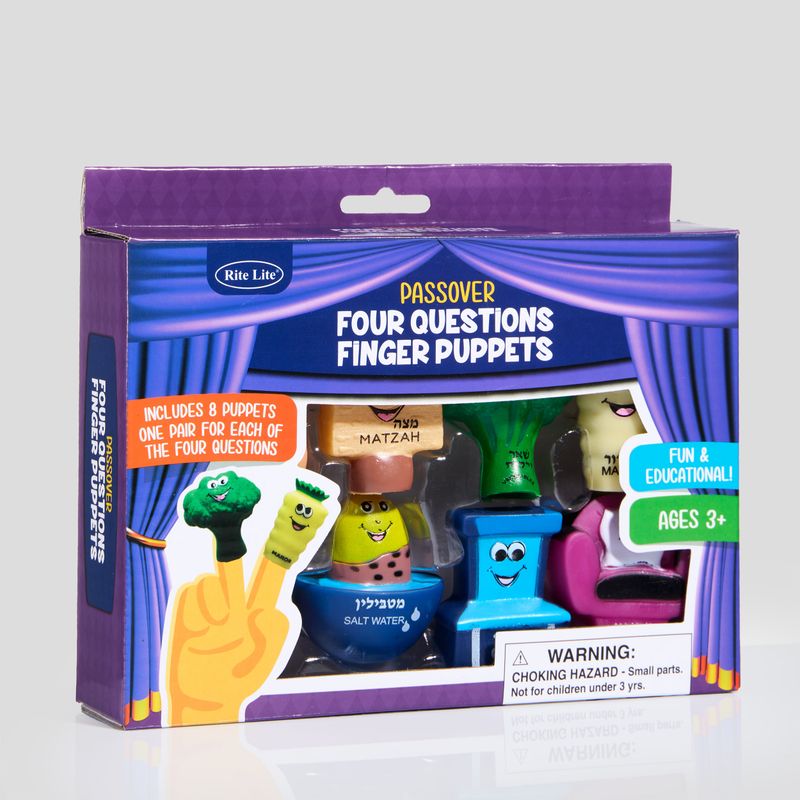 PASSOVER "MAH NISHTANA" PUPPETS, VINYL, 8 PCS, COLOR BOX