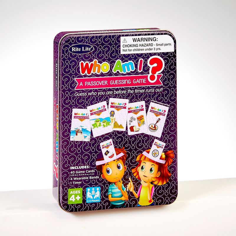PASSOVER GAME, "WHO AM I?", 5.25"x7.25", COLLECTIBLE TIN
