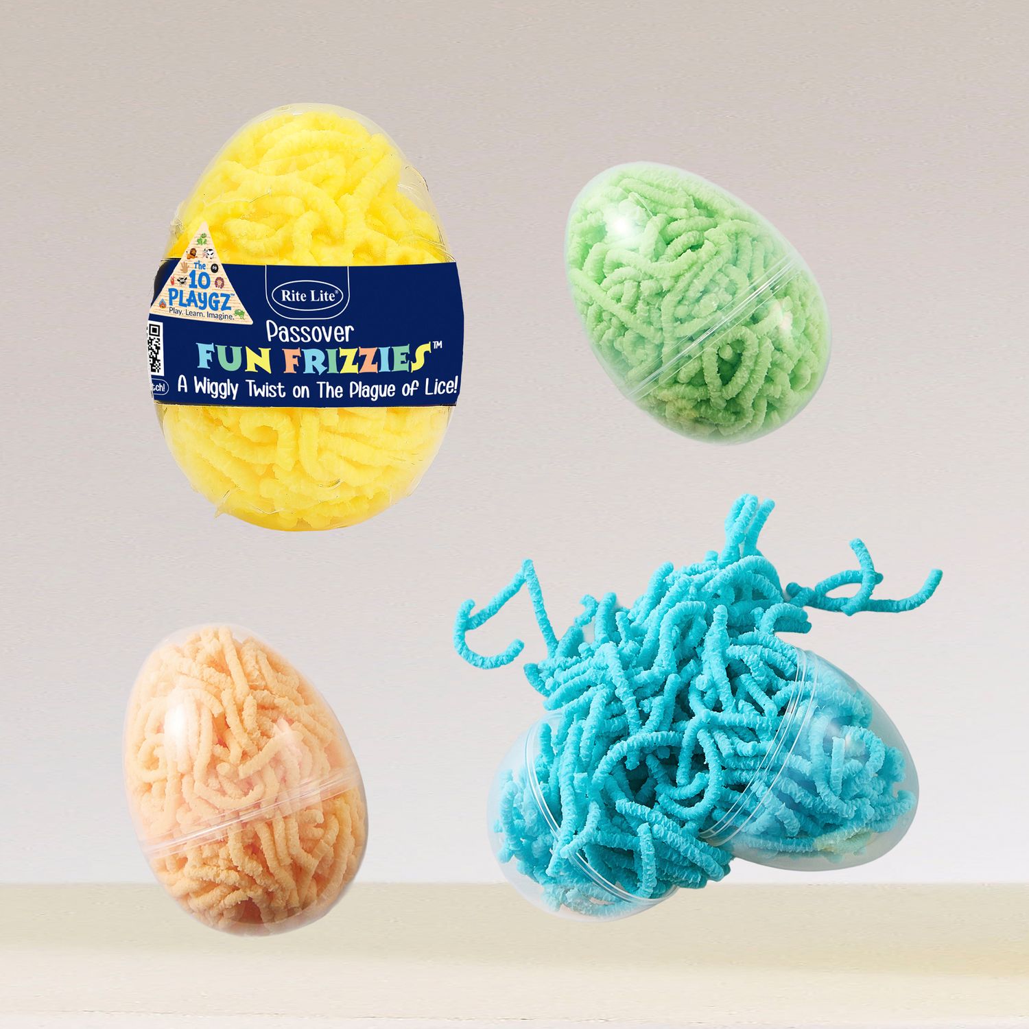 PASSOVER"FUN LICE"FRIZZIES,AST.CLRS,TPR,3",GIFT OVAL W/LBL,12/PDQ