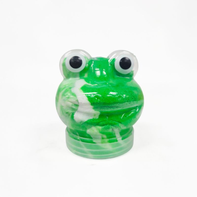 PASSOVER FROG SLIME, GREEN &amp; WHITE,3", 6/DISPL