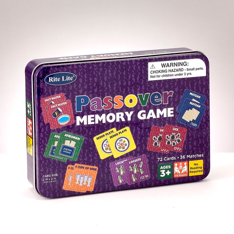 PASSOVER GAME, "MEMORY", 72 CARDS, 7" x 5", COLLECTIBLE TIN